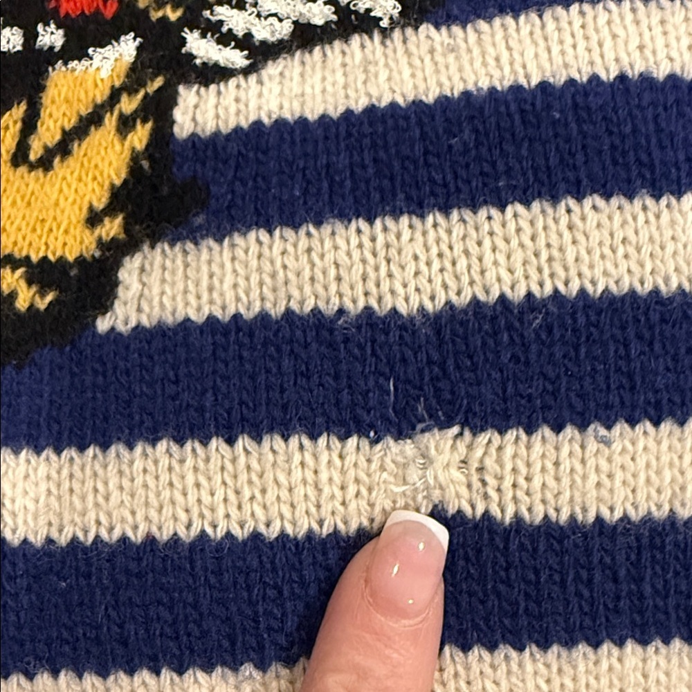 💋Gucci Blue and White Striped Tiger Sweater LB001 - Picture 6 of 6